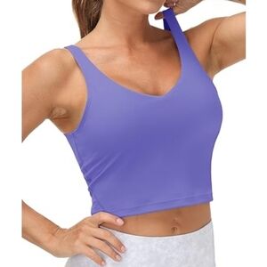 Sports Bra Longline Wirefree Padded with Medium Support Purple
